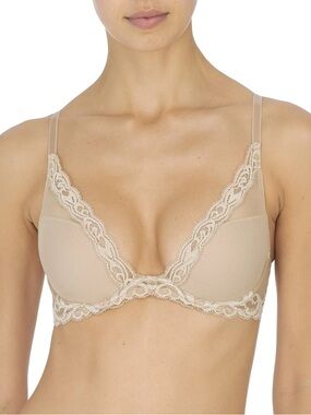 Natori Feathers Lace Plunge T-Shirt Bra